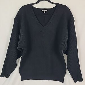 NEW White Birch Women's Black Long Sleeve V Neck Pullover Sweater Sz 2XL NWOT